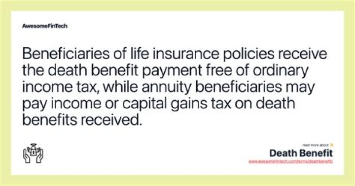 Are death benefits received income tax-free?