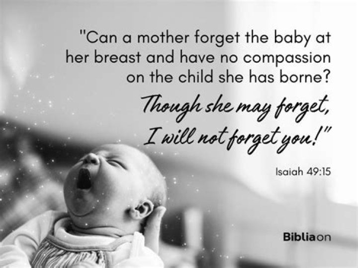 Can a mother forget the baby at her breast?