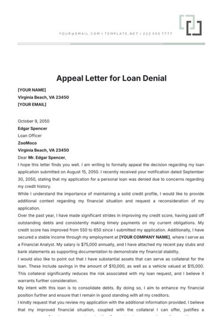 Can you appeal a declined loan?