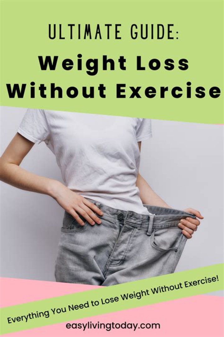 Can you lose weight without exercise?