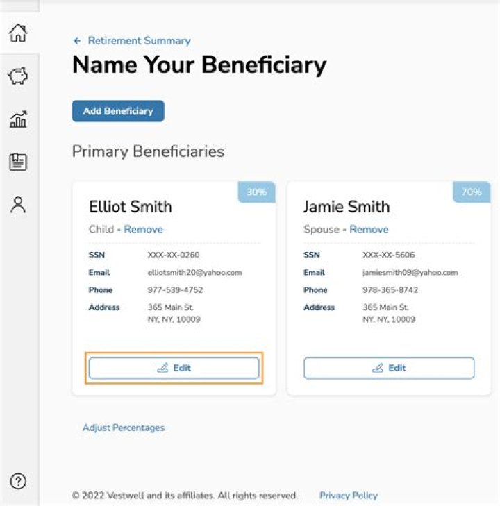 Can you name a beneficiary on a stock?