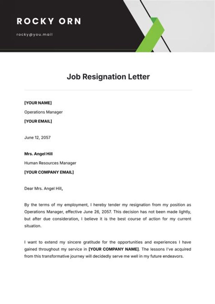 Can you retrieve resignation letter?