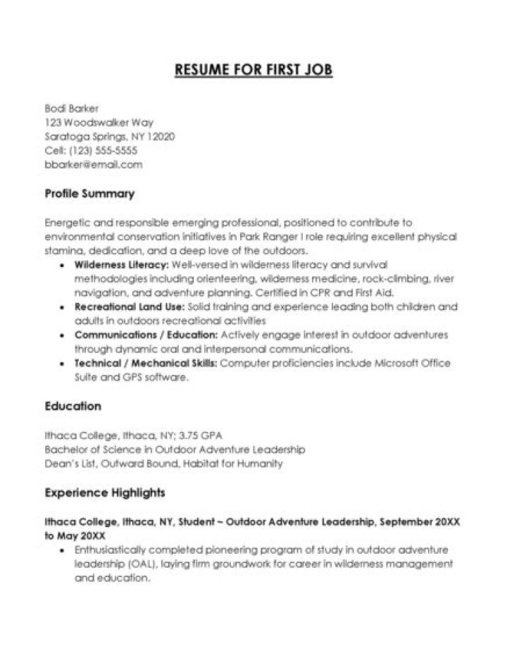 Do you need a resume for your first job?