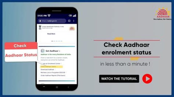 How can I check my aadhar KYC status?
