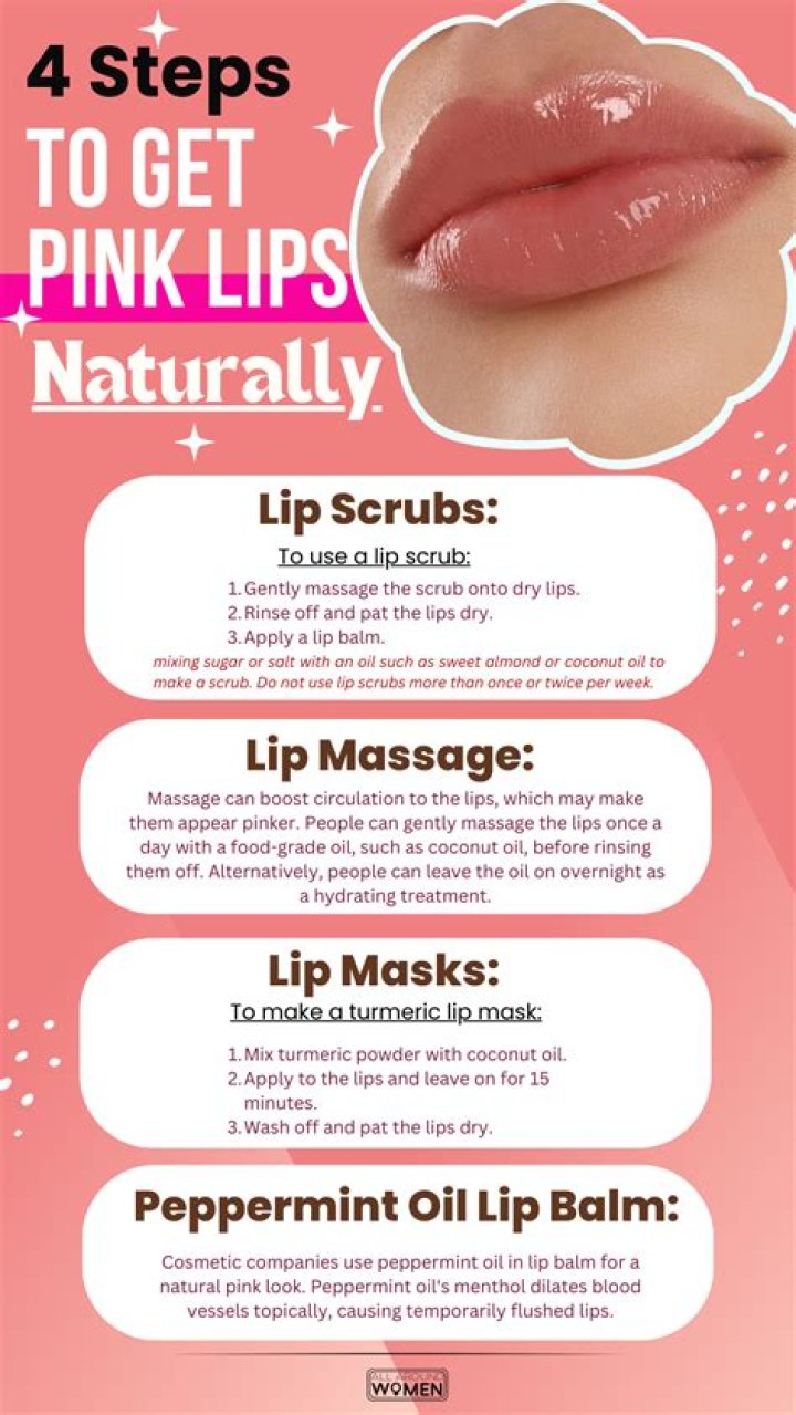 How can I make my lips pink naturally?