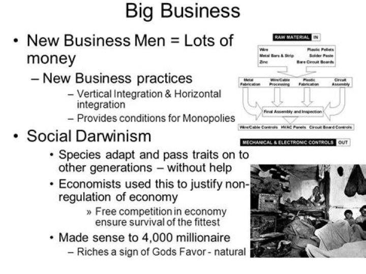 How did Social Darwinism help big businesses?