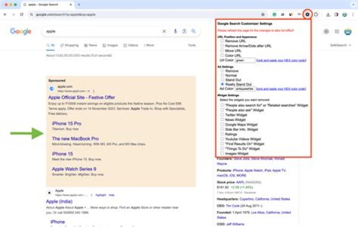 How do I exclude a website from a Google search?