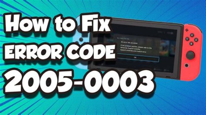 How do I fix error code 2005 0003?