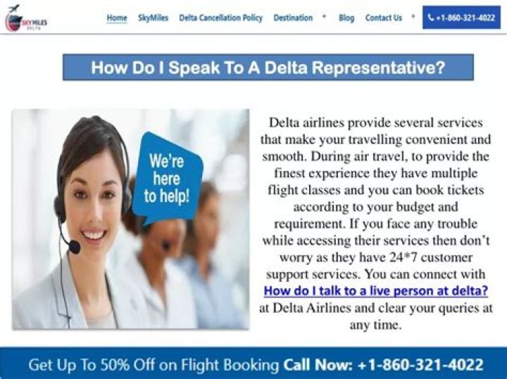 How do I speak to a Delta representative?