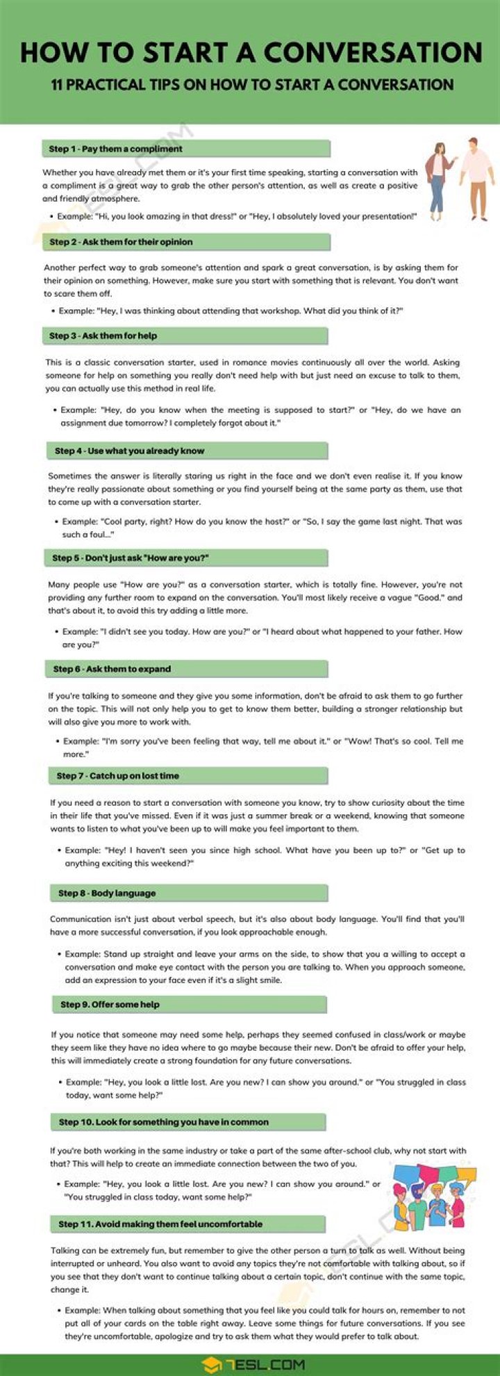 How do I start a conversation with the guy I like?