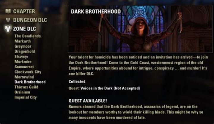 How do I trigger the Dark Brotherhood quest?