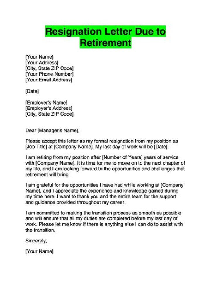 How do I write a letter of resignation due to migration?