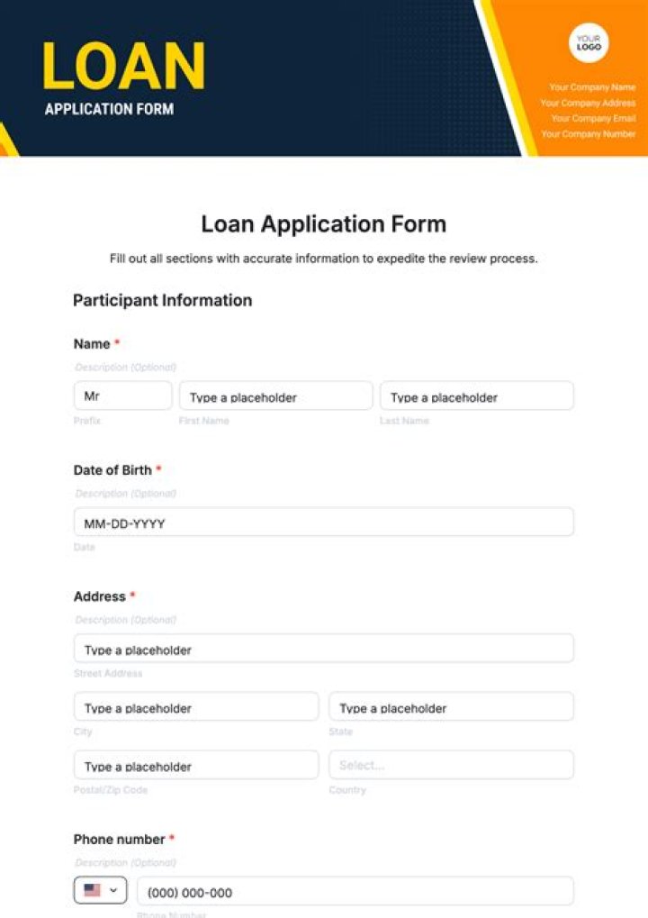 How do I write a loan application form?