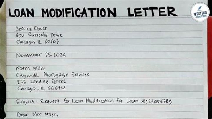 How do I write a loan modification letter?