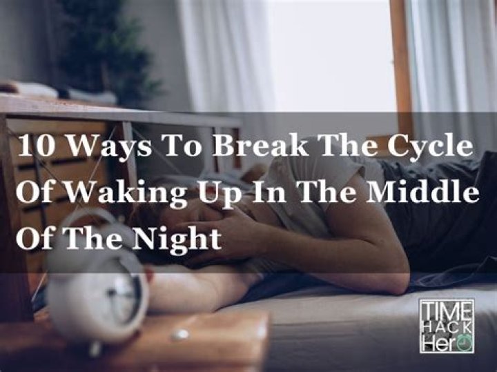 How do you break the cycle of waking up in the middle of the night to pee?