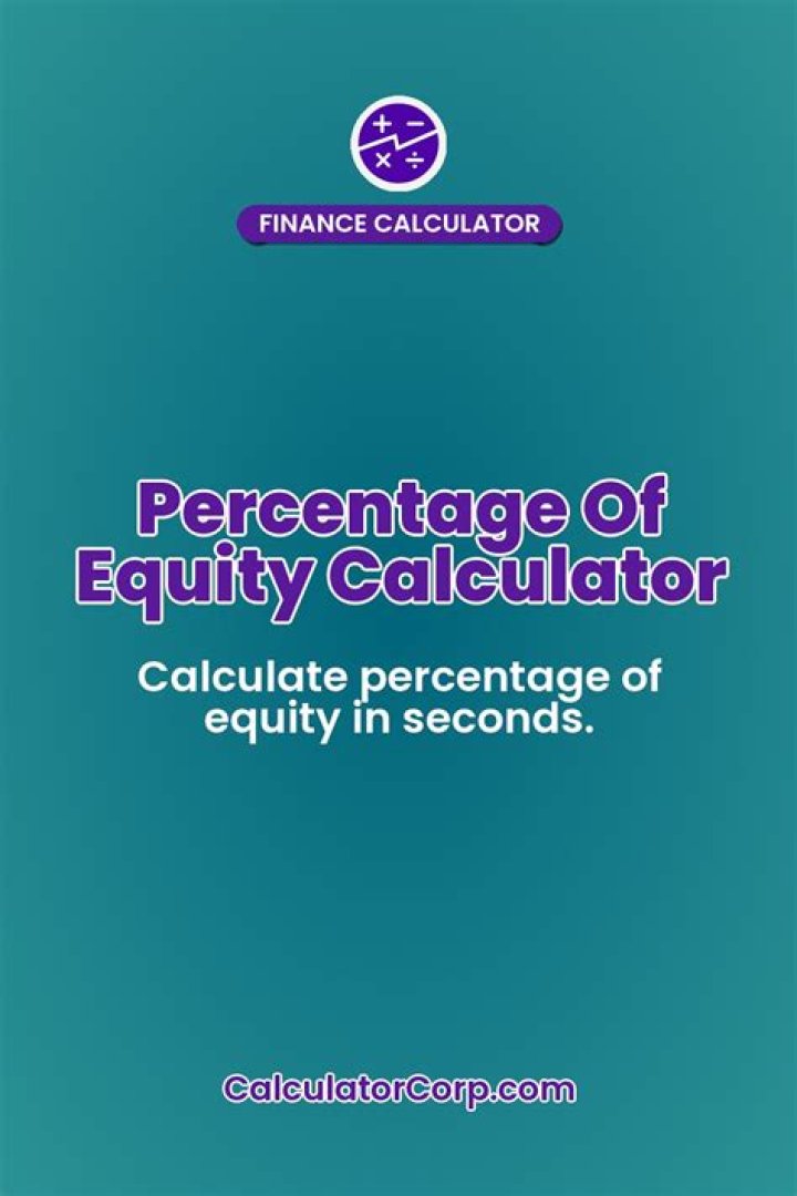 How do you calculate percentage of equity?