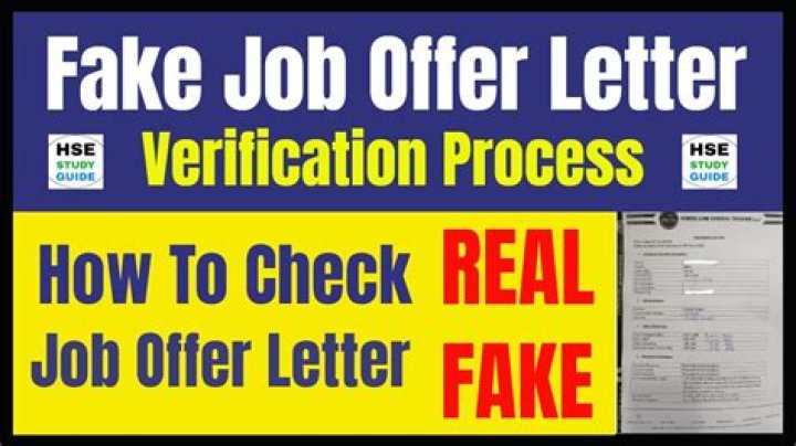 How do you check if the job offer is real?