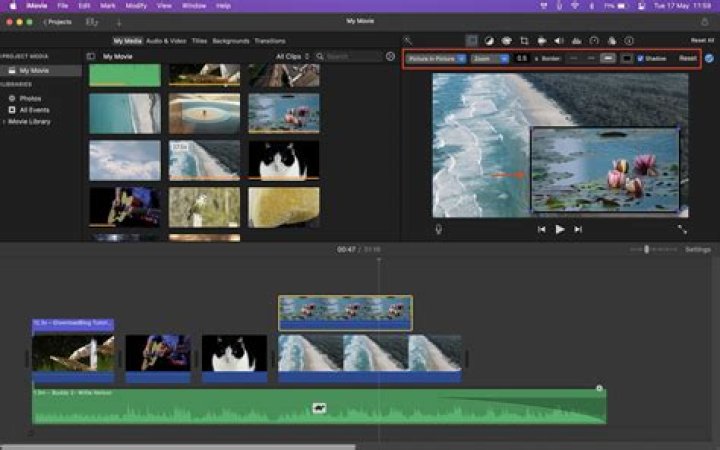 How do you do picture in picture in iMovie?