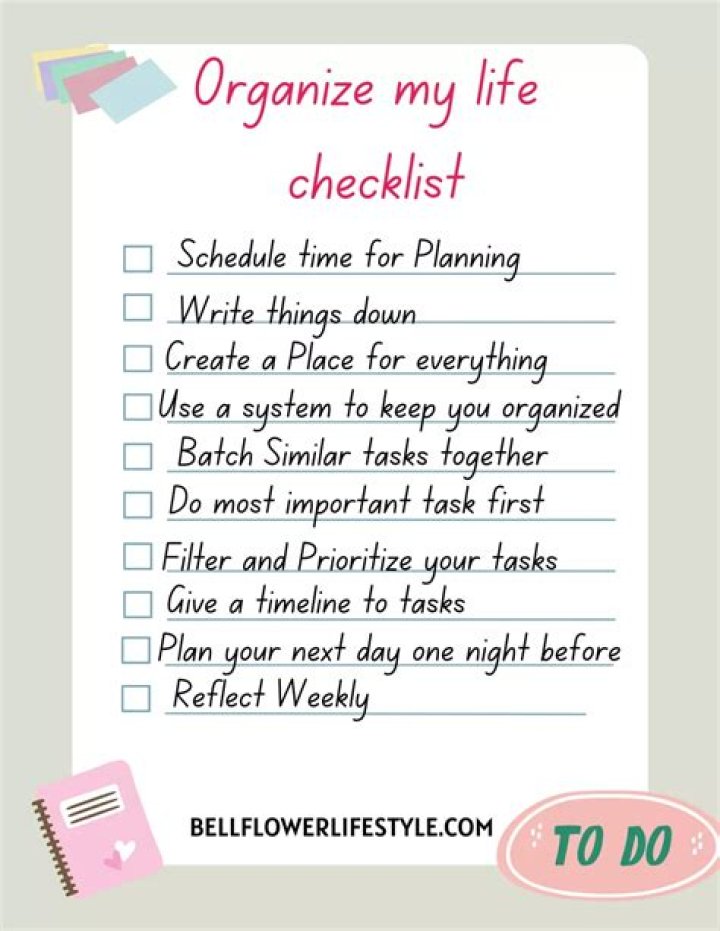 How do you organize yourself for day to day activities?