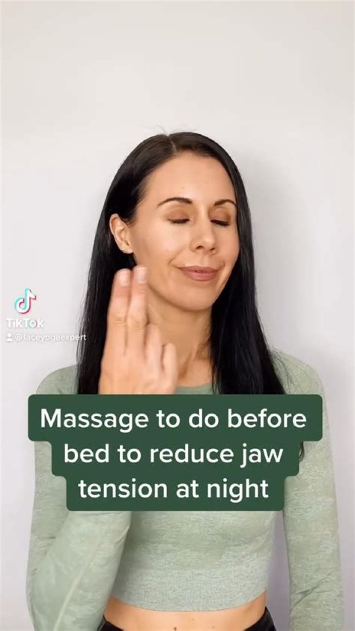 How do you release tension in jaw massage?