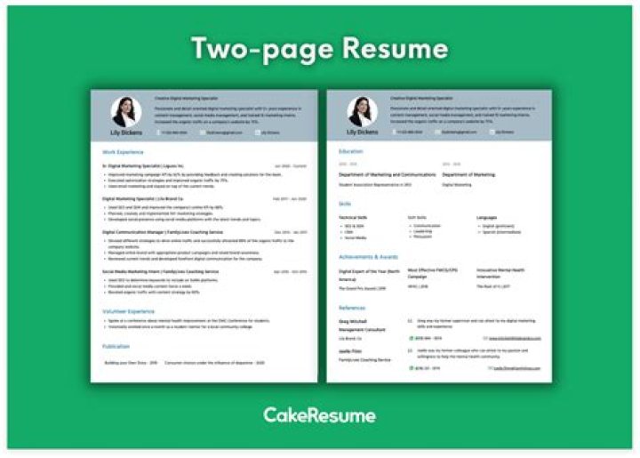 How do you resume be 2 pages?