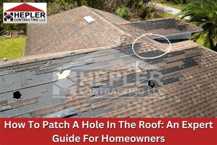 How do you temporarily patch a roof with a tarp?