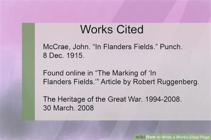 How do you write a works cited page?