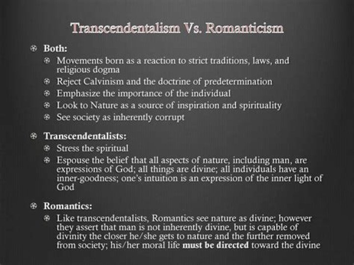 How does transcendentalism relate to romanticism?