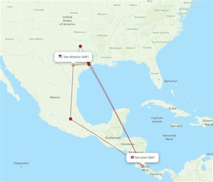 How far is Texas from Los Angeles by plane in hours?
