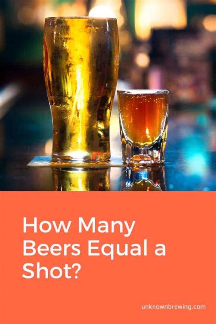 How many beers equal a vodka shot?