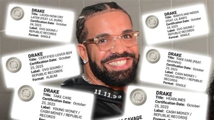 How many diamond records Does Drake have?