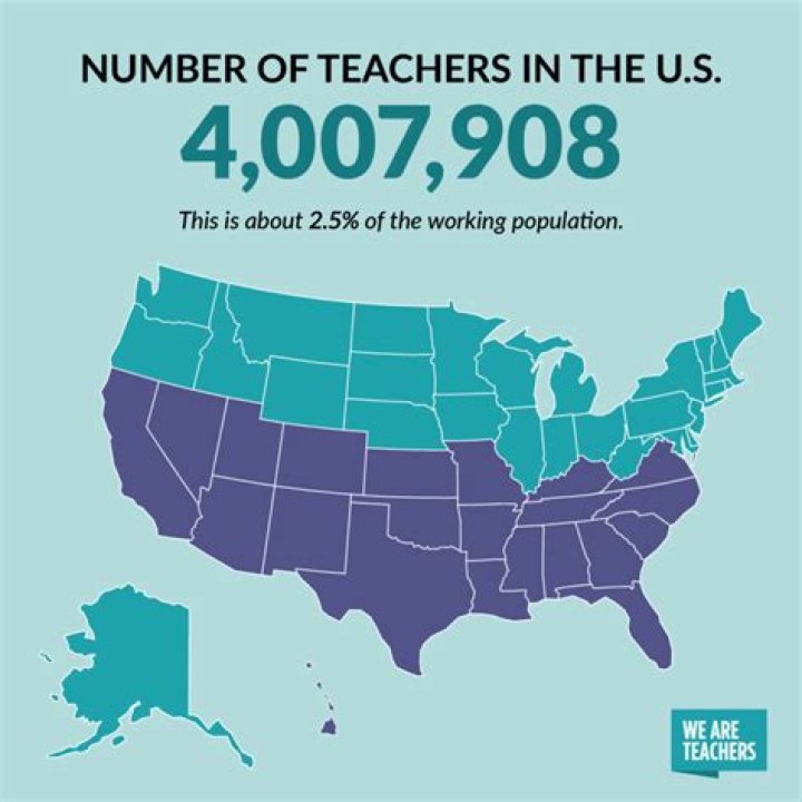 How many people are teachers in USA?