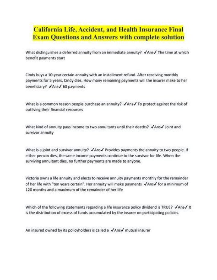 How many questions are on the California life insurance exam?