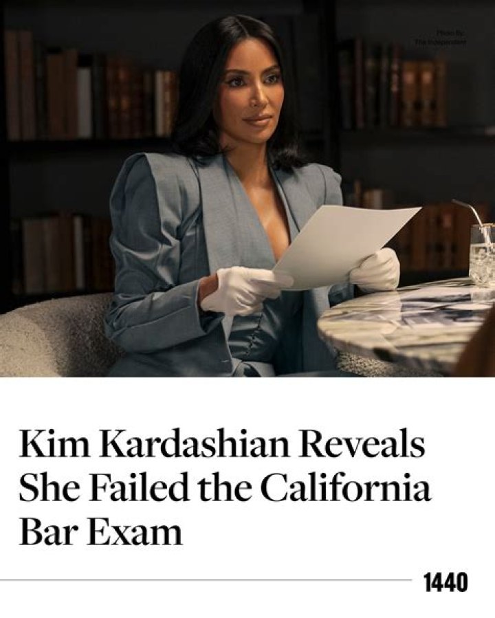 How many times has Kim Kardashian failed the baby bar?