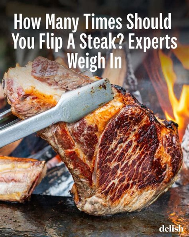 How many times should you flip steak?