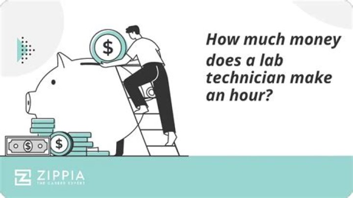 How much money does a lab technician make an hour?