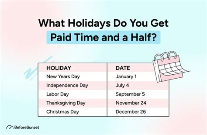 How much more do you get paid on holidays?