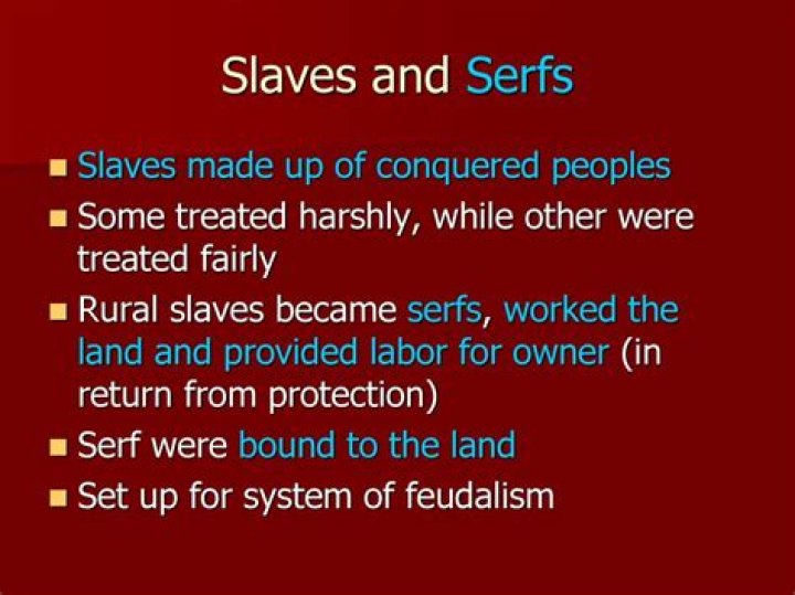 How were serfs different from enslaved persons?