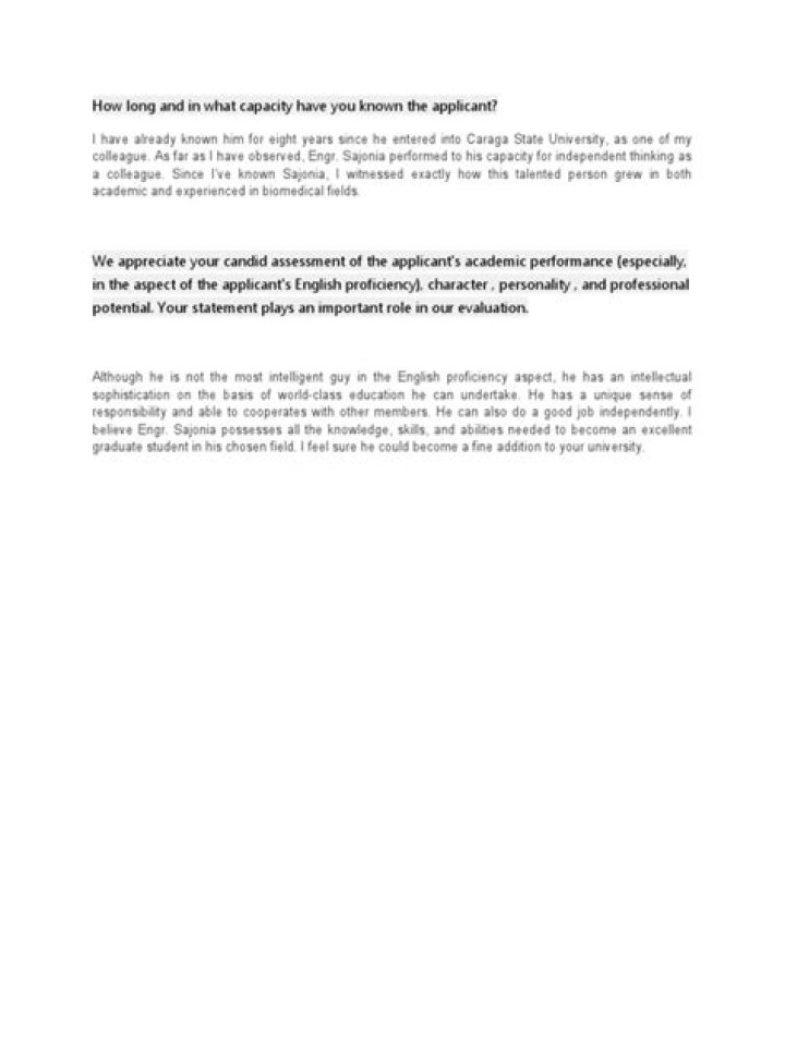 In what capacity have you known the applicant meaning?