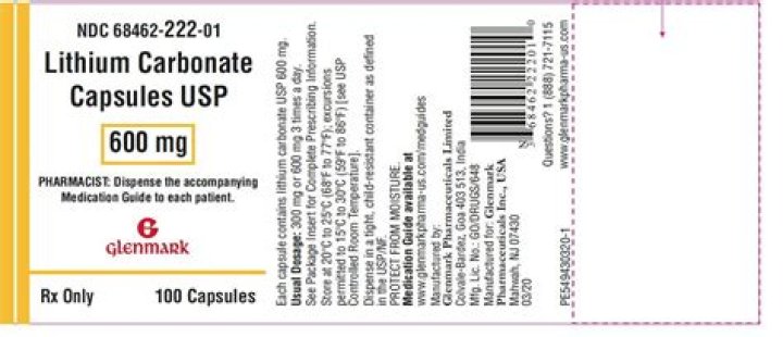 Is 600 mg of lithium a lot?
