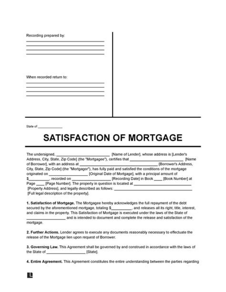 Is a release of mortgage recorded?