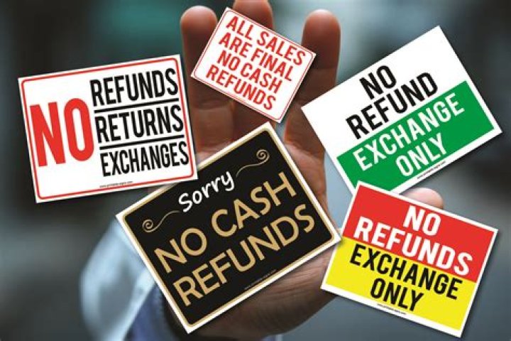 Is it illegal for shops to have a no refund policy?