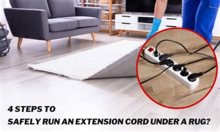 Is it safe to run extension cord under couch?