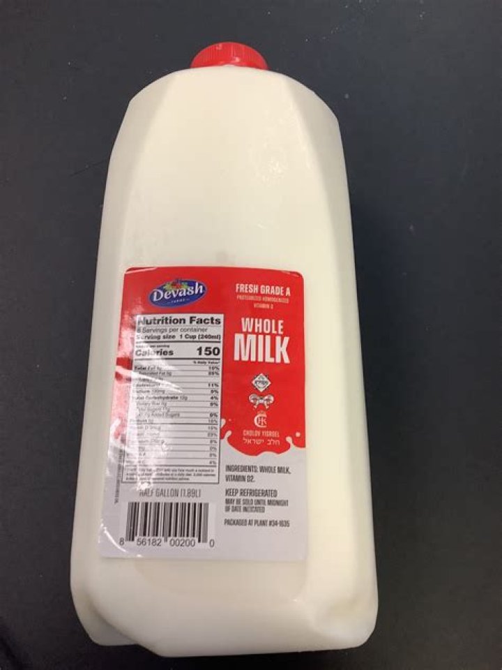 Is Jersey milk whole milk?