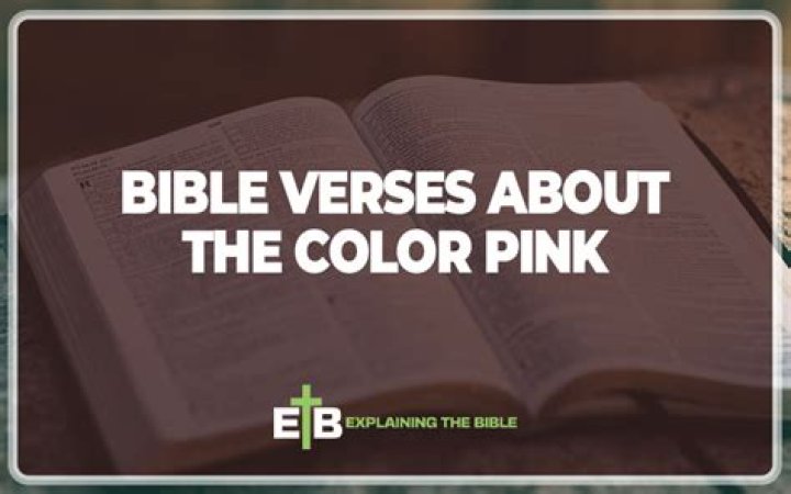 Is pink in the Bible?