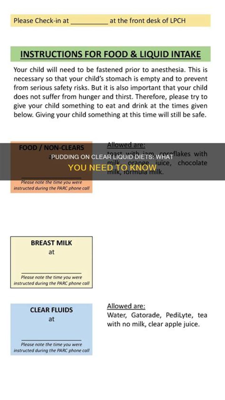 Is pudding a clear liquid?