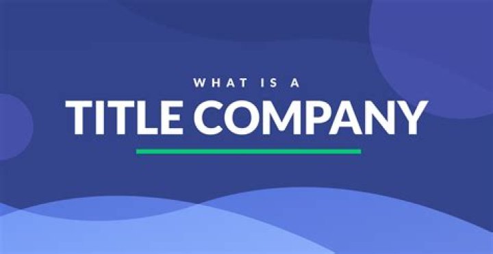 Is title company the same as settlement company?