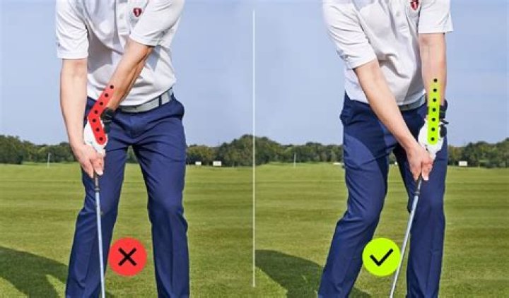 Should your hands be ahead of the ball in golf?
