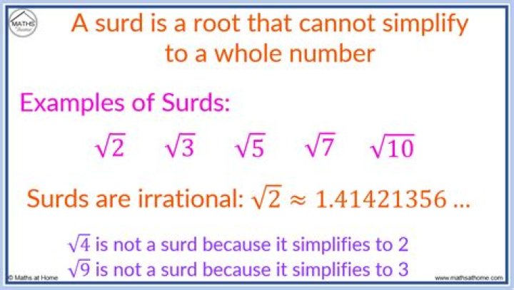 What are examples of Surds?