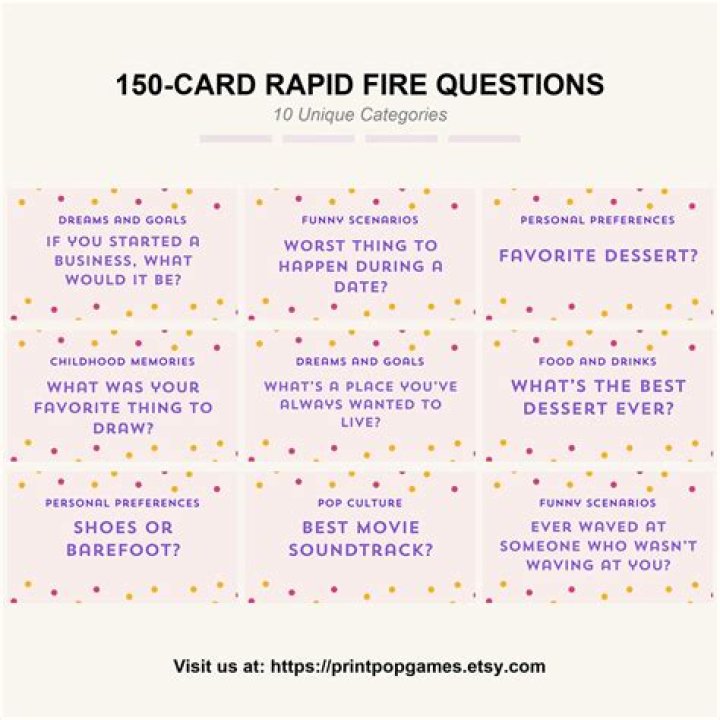 What are good rapid fire questions?
